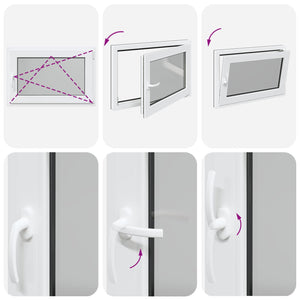 Παράθυρο Κάτω Στρώματος RISOR Ανθρακί 80 x 70 cm PVC και Γυαλί - Pakobazaar