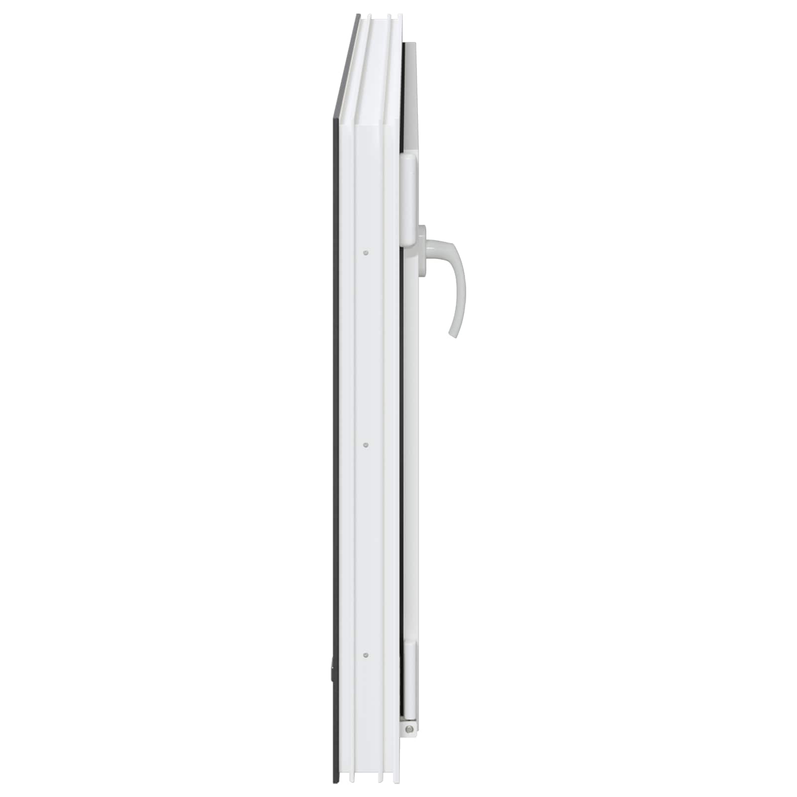 Παράθυρο Κάτω Στρώματος RISOR Ανθρακί 100 x 60 cm PVC και Γυαλί - Pakobazaar
