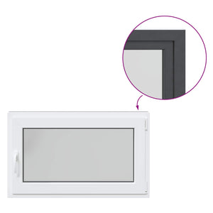 Παράθυρο Κάτω Στρώματος RISOR Ανθρακί 100 x 70 cm PVC και Γυαλί - Pakobazaar