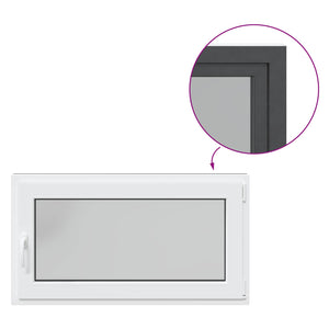 Παράθυρο Κάτω Στρώματος RISOR Ανθρακί 110 x 50 cm PVC και Γυαλί - Pakobazaar
