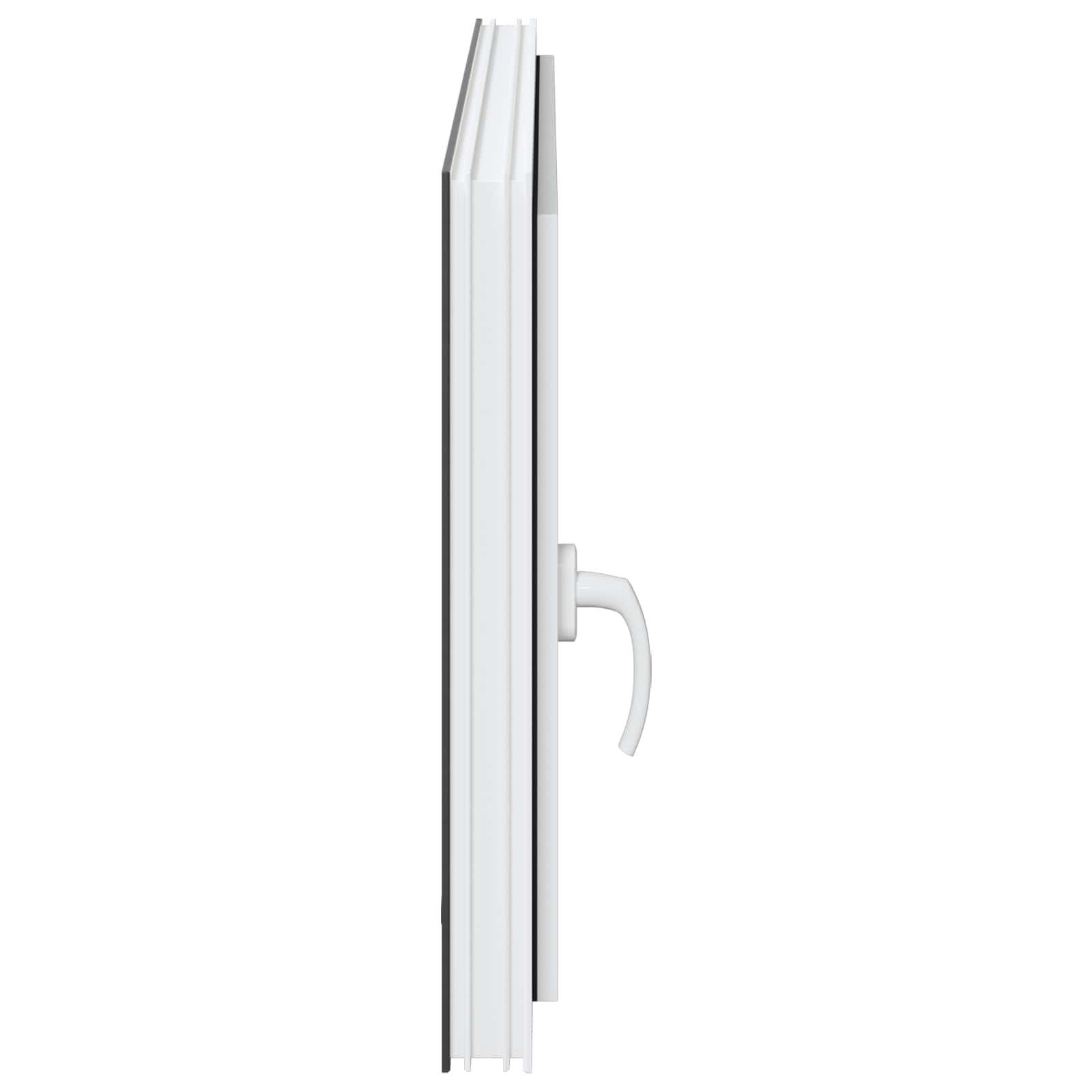 Παράθυρο Κάτω Στρώματος RISOR Ανθρακί 110 x 50 cm PVC και Γυαλί - Pakobazaar