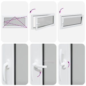 Παράθυρο Κάτω Στρώματος RISOR Ανθρακί 120 x 60 cm PVC και Γυαλί - Pakobazaar