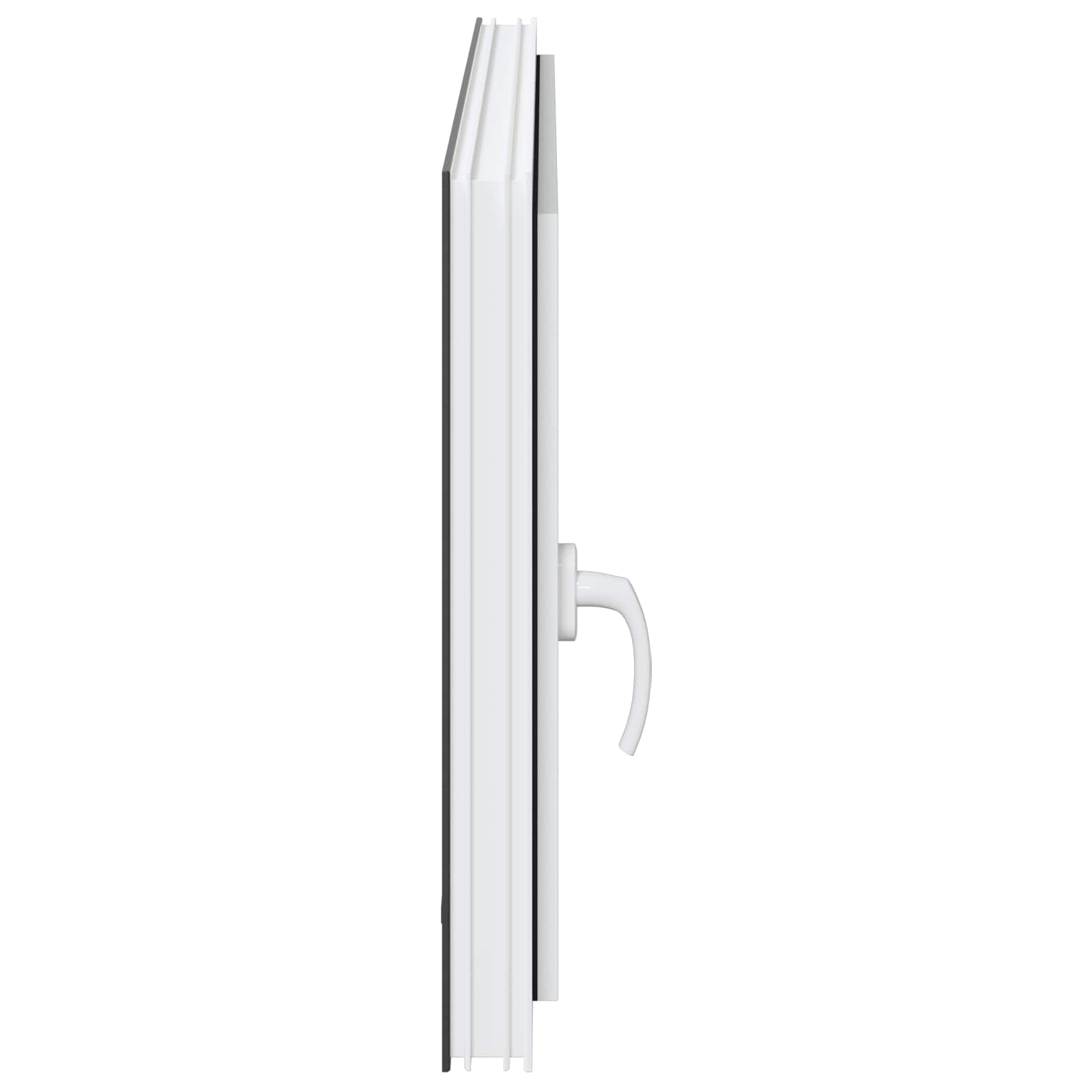 Παράθυρο Κάτω Στρώματος RISOR Ανθρακί 120 x 60 cm PVC και Γυαλί - Pakobazaar