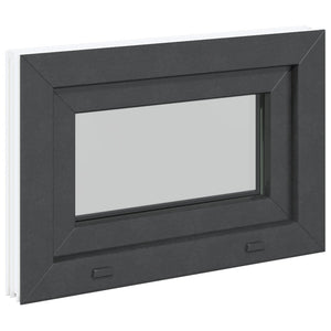 Παράθυρο Κάτω Στρώματος RISOR 60 x 40 cm PVC και Γυαλί Ανθρακί - Pakobazaar