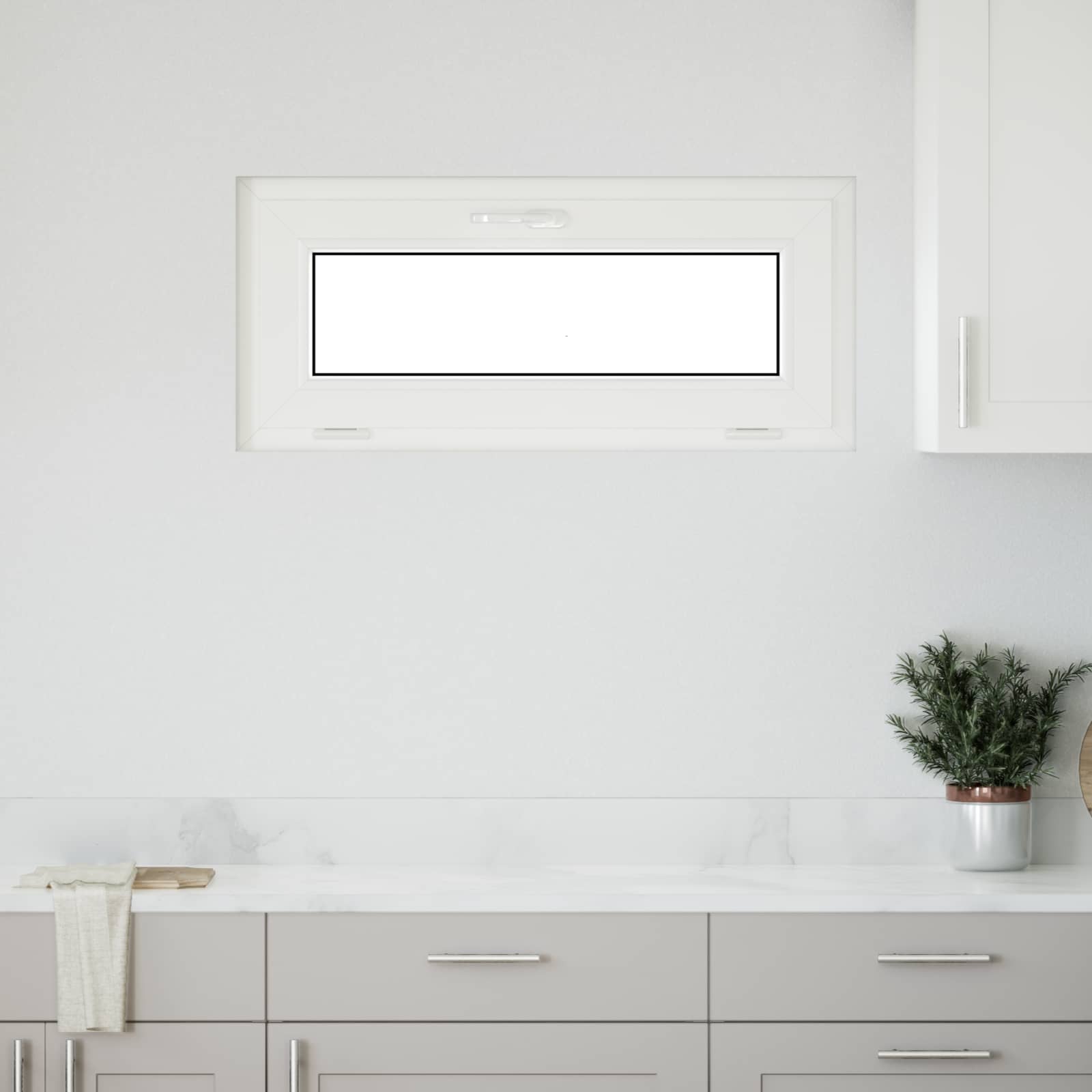 Παράθυρο Κάτω Στρώματος RISOR 90 x 40 cm PVC και Γυαλί Ανθρακί - Pakobazaar