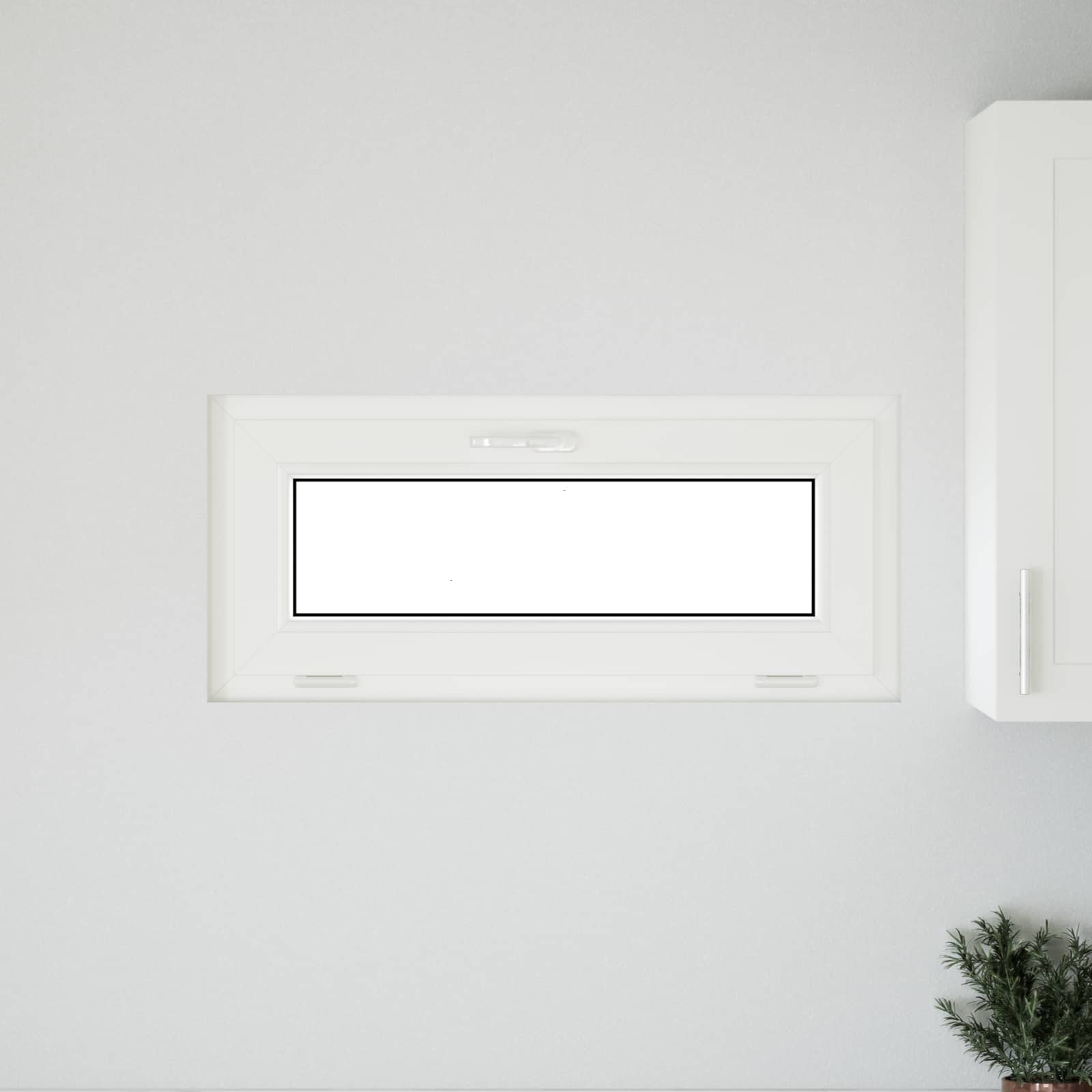 Παράθυρο Κάτω Στρώματος RISOR 90 x 40 cm PVC και Γυαλί Ανθρακί - Pakobazaar