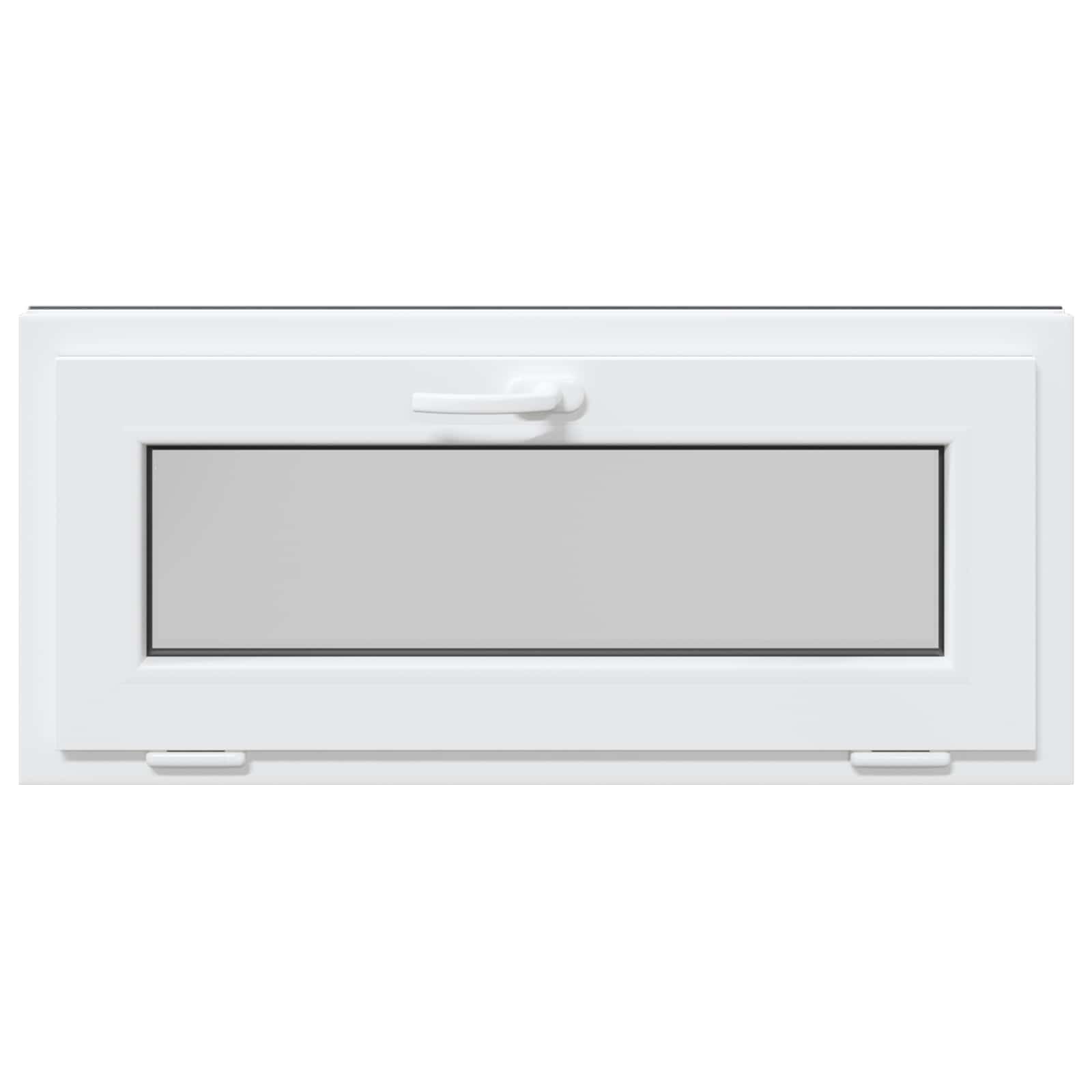 Παράθυρο Κάτω Στρώματος RISOR 90 x 40 cm PVC και Γυαλί Ανθρακί - Pakobazaar