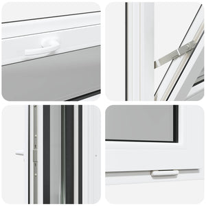 Παράθυρο Κάτω Στρώματος RISOR 100 x 40 cm PVC και Γυαλί Ανθρακί - Pakobazaar