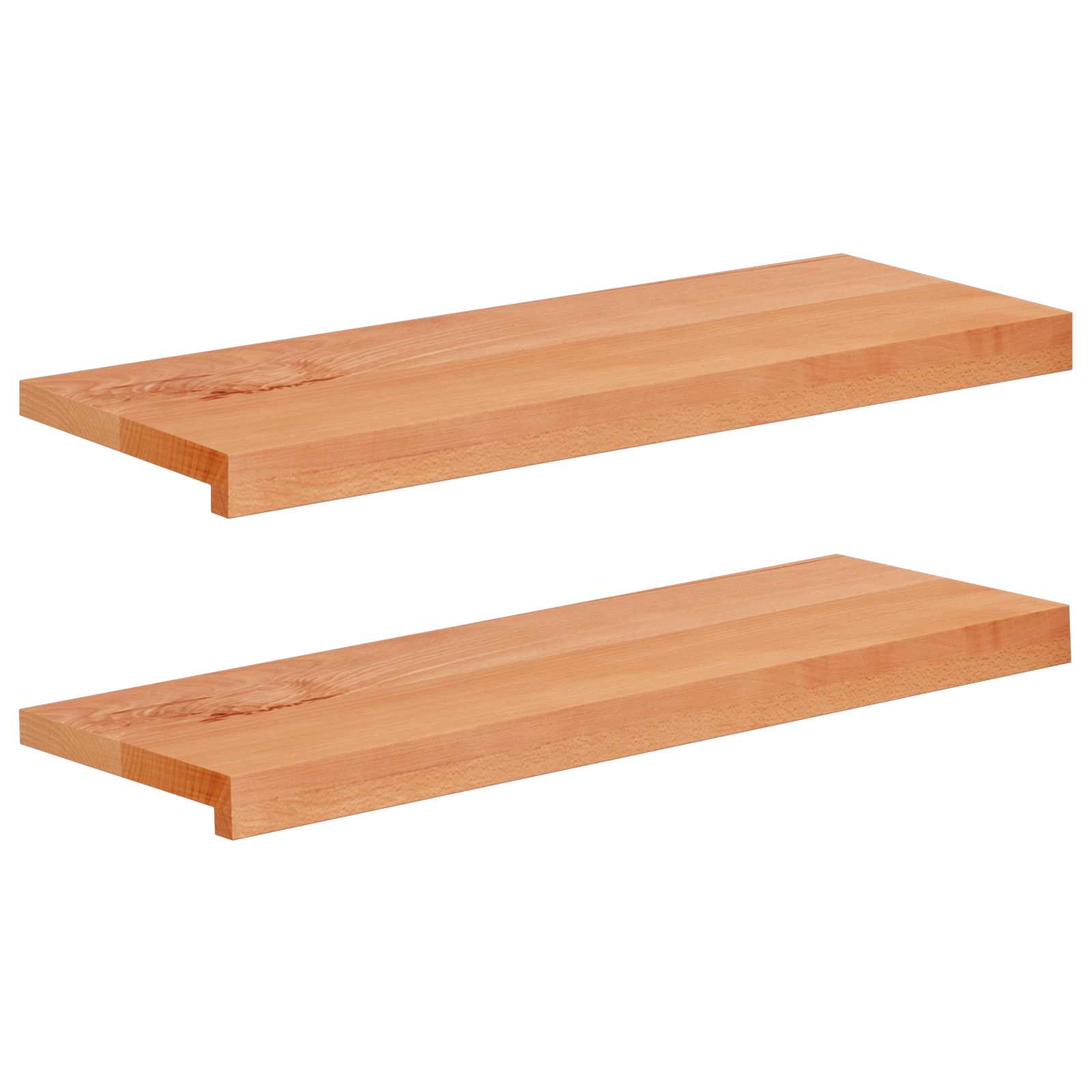Σκαλοπάτια 2 τεμ. 80 x 30 x 2 cm Βερνίκι Στερεό ξύλο οξιάς