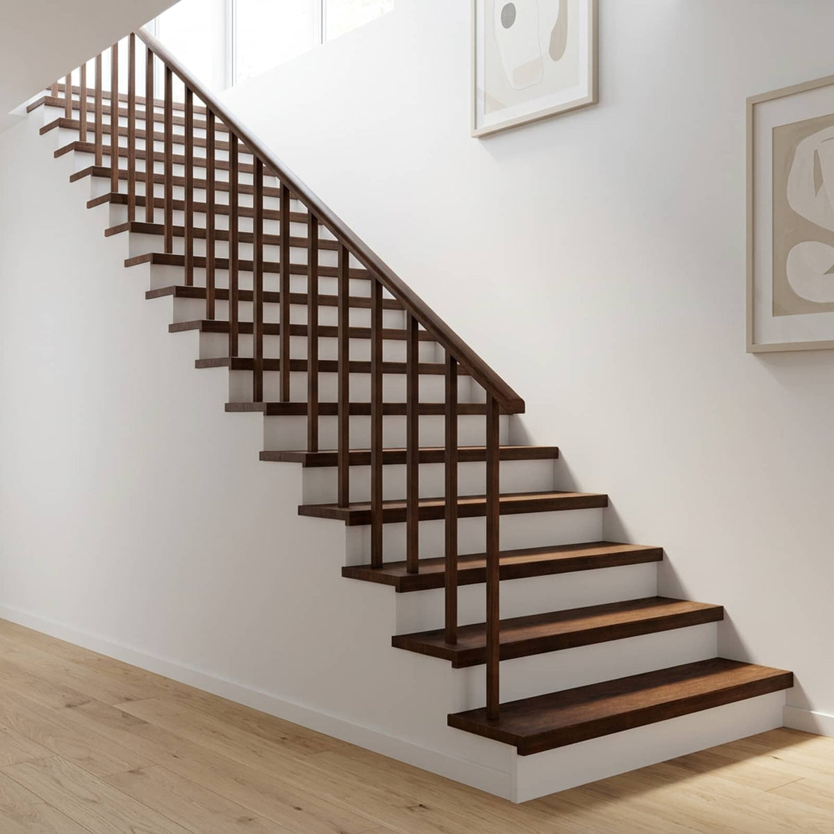 Σκαλοπάτια 4 τεμ. 90 x 25 x 2 cm Σκούρο Καφέ Στερεό ξύλο οξιάς
