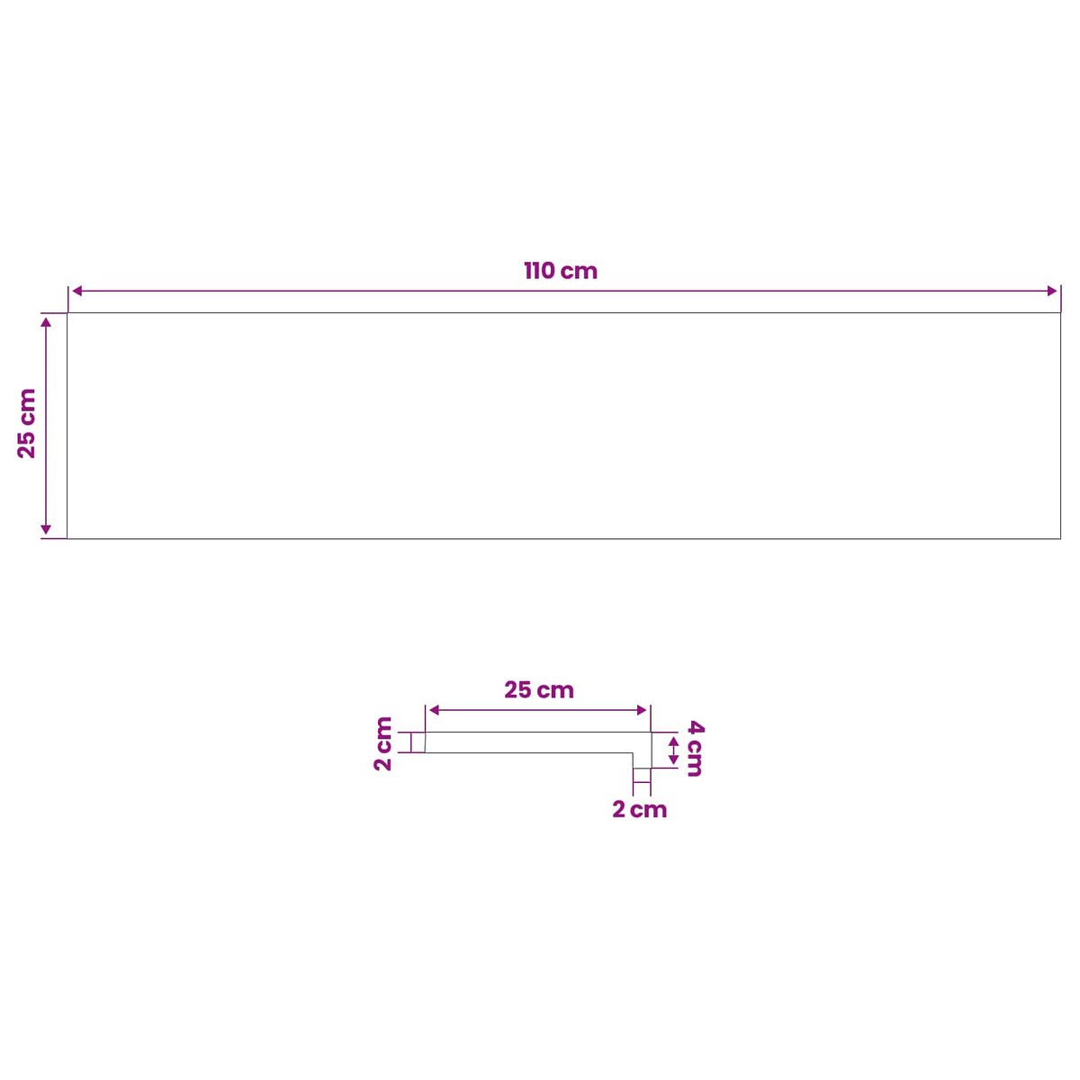 Σκαλοπάτια 2 τεμ. 110 x 25 x 2 cm Μαύρο Στερεό ξύλο οξιάς