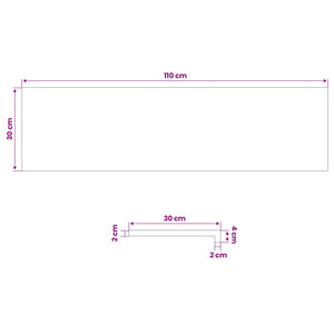 Σκαλοπάτια 4 τεμ. 110 x 30 x 2 cm Βερνίκι Στερεό ξύλο οξιάς