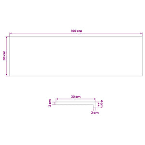 Σκαλοπάτια 8 τεμ. 100 x 30 x 2 cm Φυσικό Στερεό ξύλο οξιάς - Pakobazaar