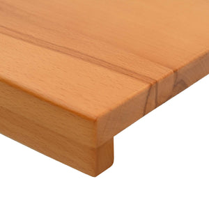 Σκαλοπάτια 8 τεμ. 80 x 30 x 2 cm Ανοιχτό καφέ Στερεό ξύλο οξιάς