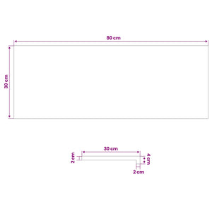 Σκαλοπάτια 8 τεμ. 80 x 30 x 2 cm Ανοιχτό καφέ Στερεό ξύλο οξιάς