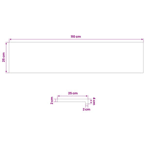 Σκαλοπάτια 8 τεμ. 110 x 25 x 2 cm Βερνίκι Στερεό ξύλο οξιάς - Pakobazaar