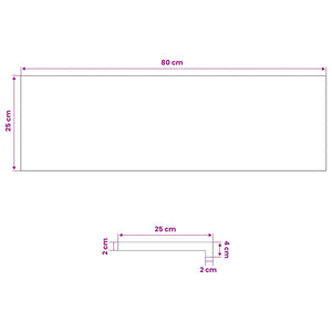 Σκαλοπάτια 16 τεμ. 80 x 25 x 2 cm Σκούρο Καφέ Στερεό ξύλο οξιάς