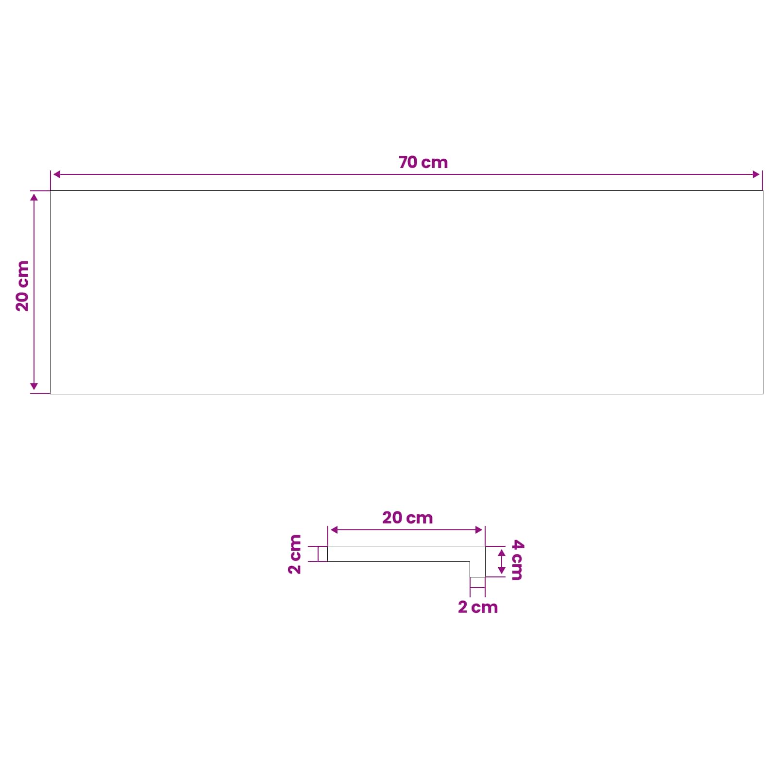 Παράθυρα 2 τμχ. Φυσικό 70 x 20 x 2 cm Στερεό ξύλο οξιάς