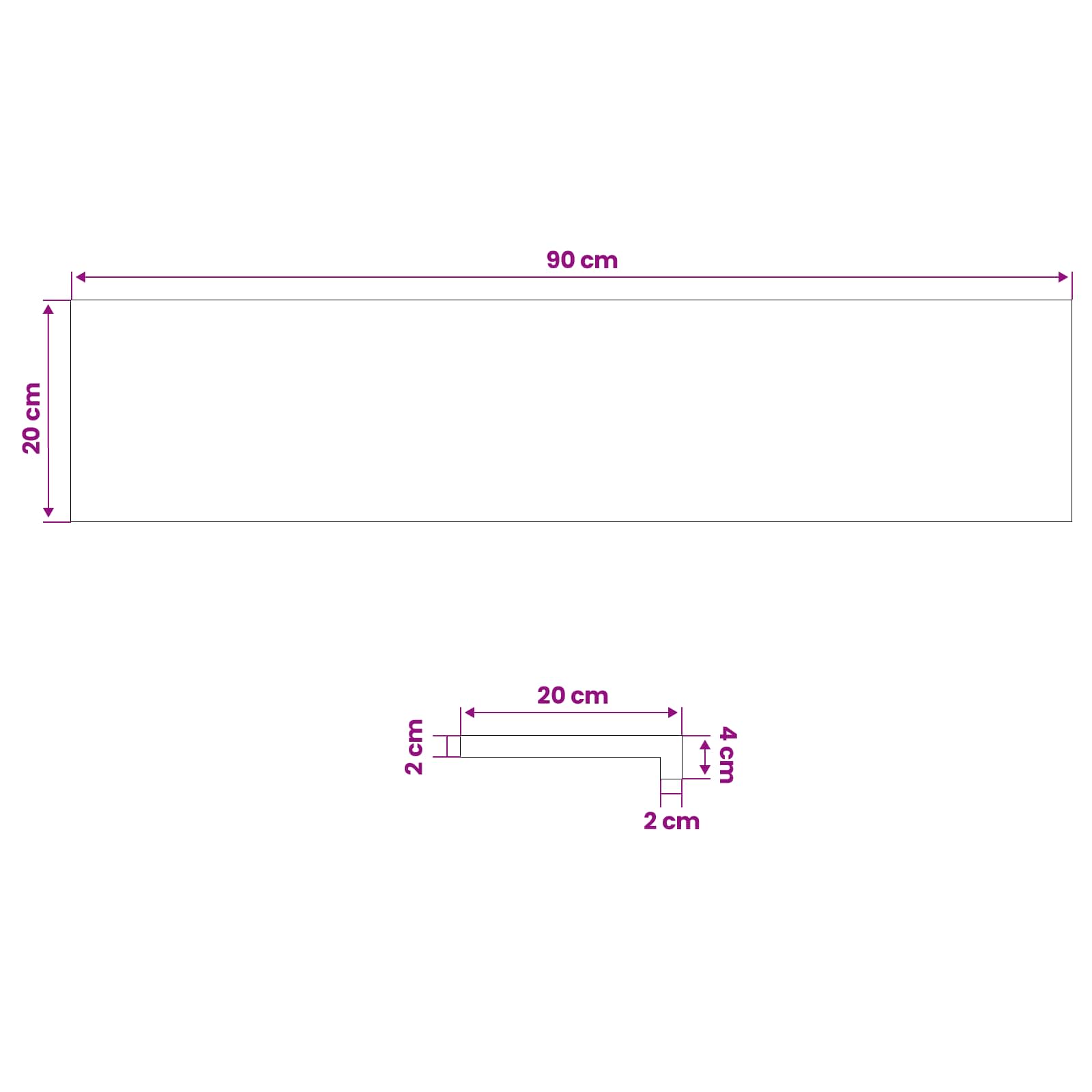 Παράθυρα 2 τμχ. Φυσικό 90 x 20 x 2 cm Στερεό ξύλο οξιάς - Pakobazaar