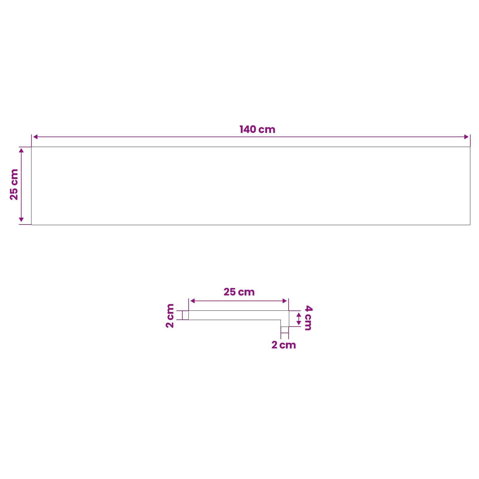 Παράθυρα 2 τμχ. Φυσικό 140 x 25 x 2 cm Στερεό ξύλο οξιάς - Pakobazaar
