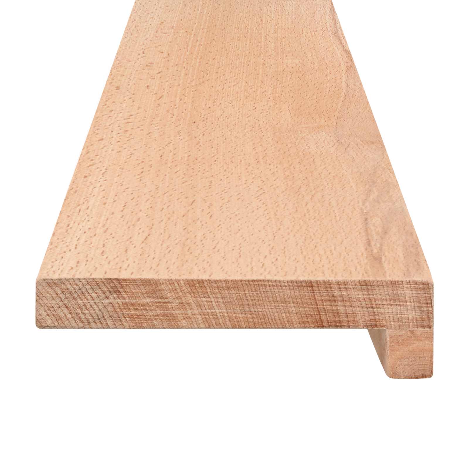 Παράθυρα 2 τμχ. Φυσικό 90 x 40 x 2 cm Στερεό ξύλο οξιάς - Pakobazaar