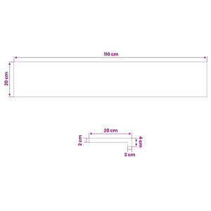 Παράθυρα 2 τμχ. Ανοιχτό καφέ 110 x 20 x 2 cm Στερεό ξύλο οξιάς