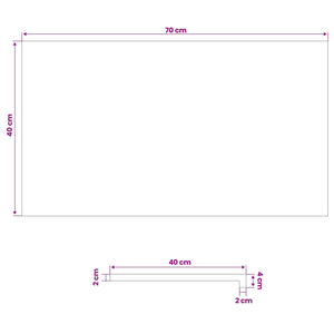 Παράθυρα 2 τμχ. Ανοιχτό καφέ 70 x 40 x 2 cm Στερεό ξύλο οξιάς - Pakobazaar