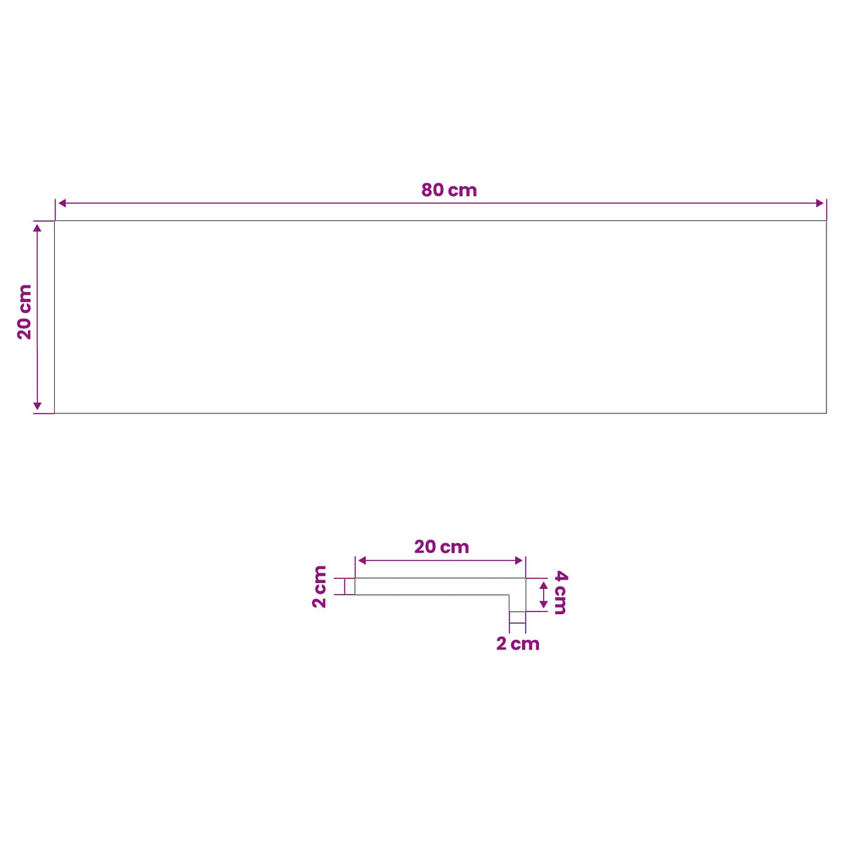 Παράθυρα 2 τμχ. Λακαρισμένο 80x 20 x 2 εκ. Στερεό ξύλο οξιάς