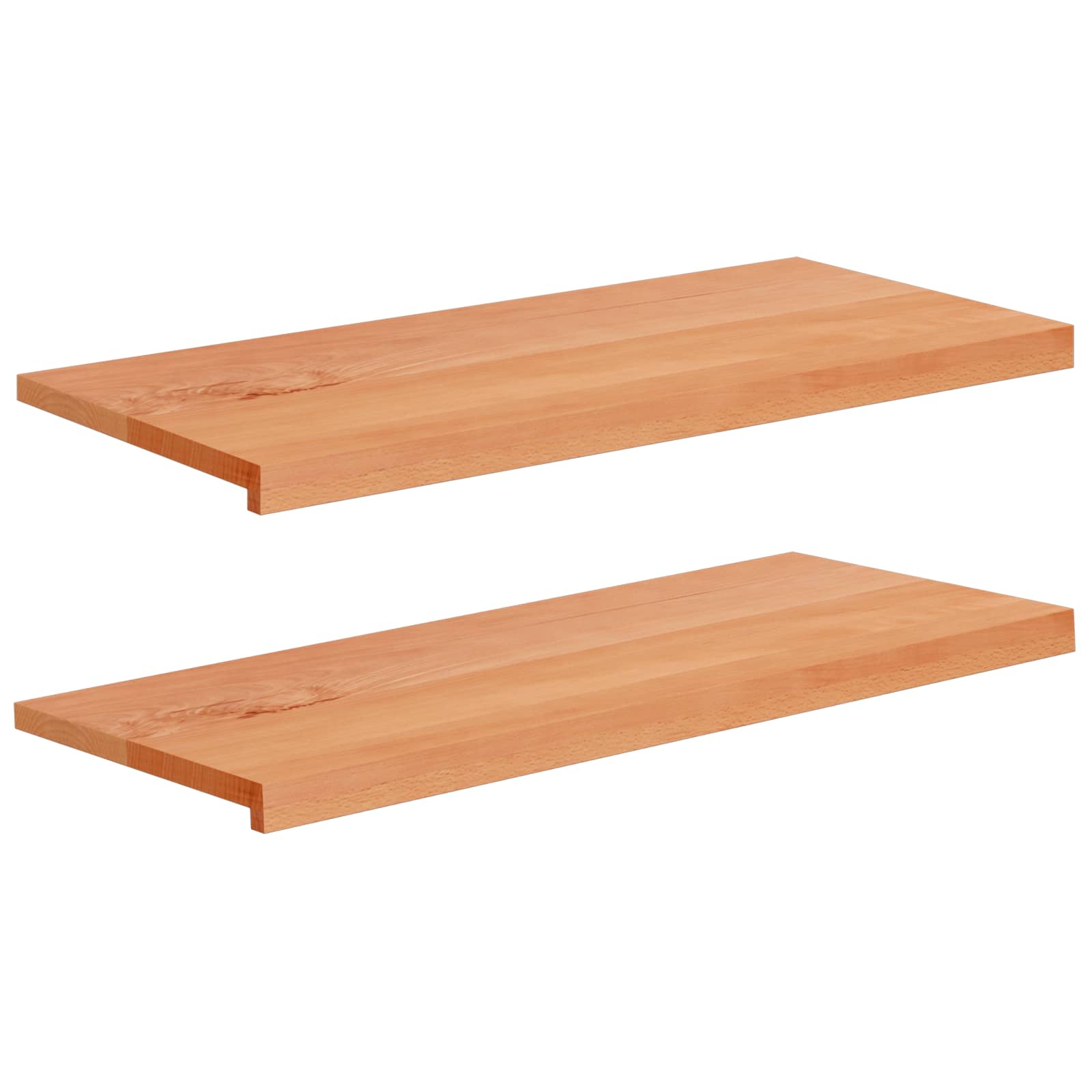 Παράθυρα 2 τμχ. Λακαρισμένο 100 x 40 x 2 cm Στερεό ξύλο οξιάς