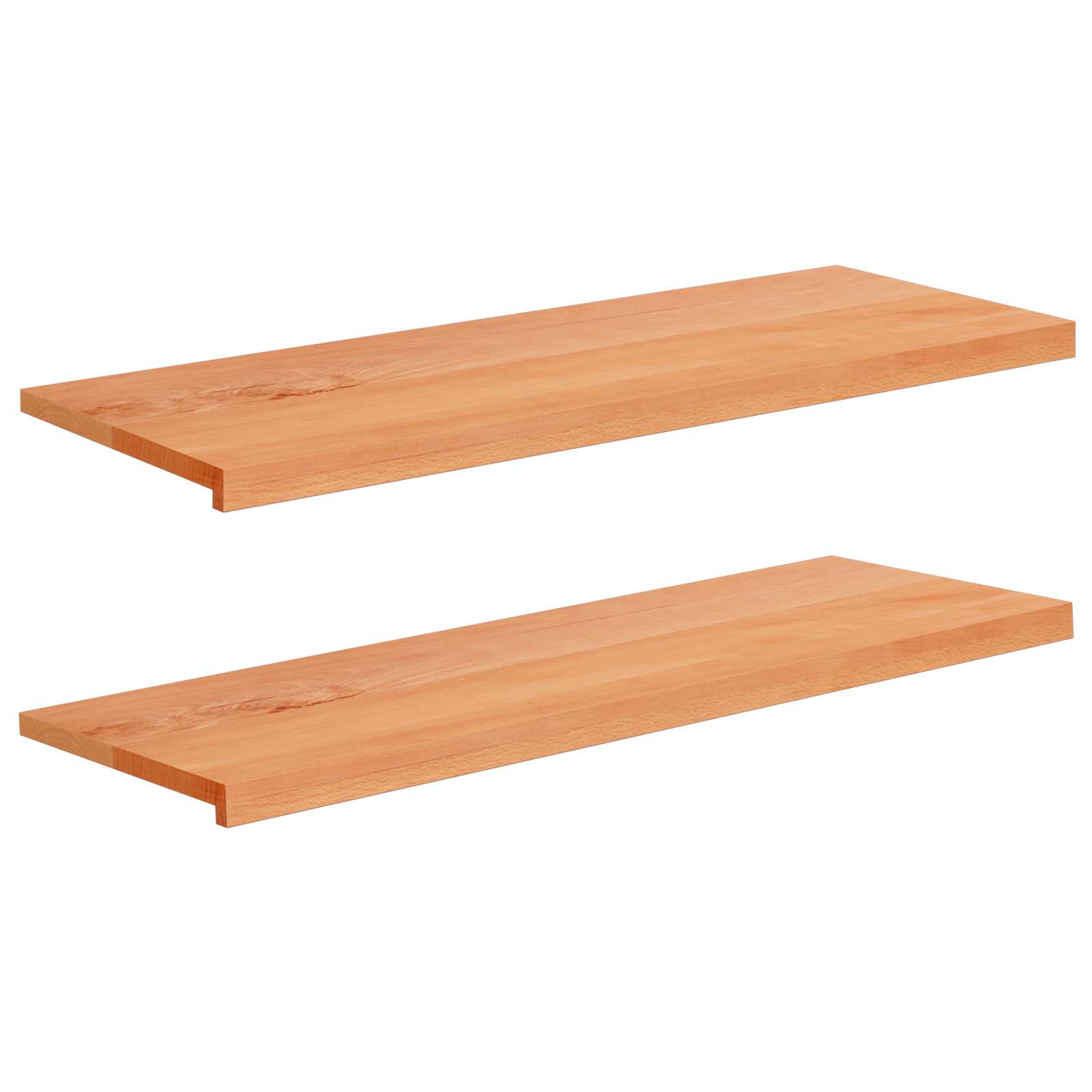Παράθυρα 2 τμχ. Λακαρισμένο 110 x 40 x 2 cm Στερεό ξύλο οξιάς - Pakobazaar