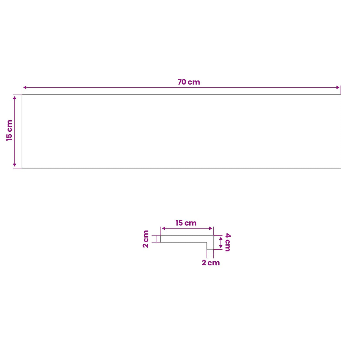 Παράθυρα 2 τμχ. Καφέ 70 x 15 x 2 cm Στερεό ξύλο οξιάς