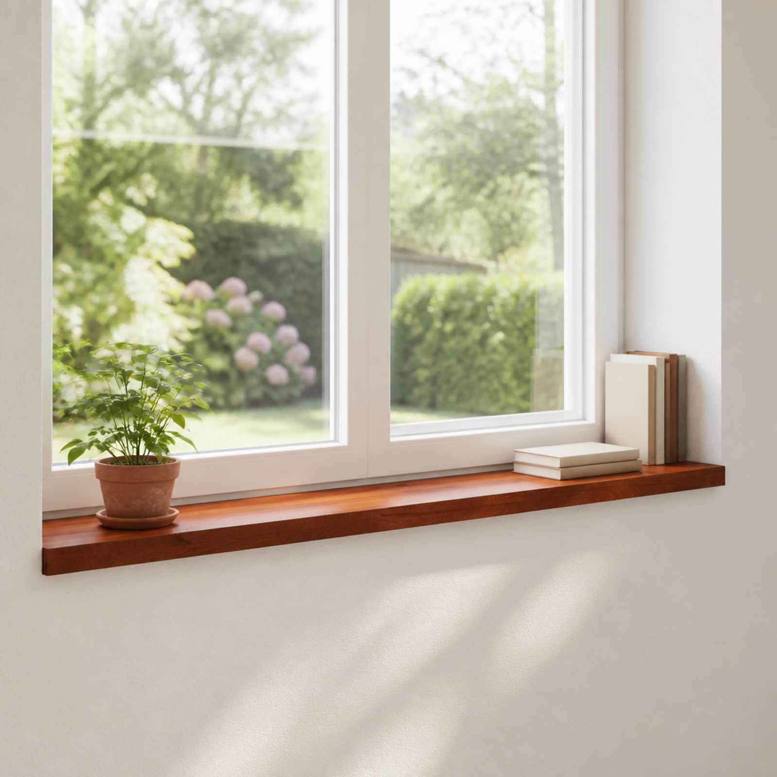 Παράθυρα 2 τμχ. Καφέ 120 x 15 x 2 cm Στερεό ξύλο οξιάς
