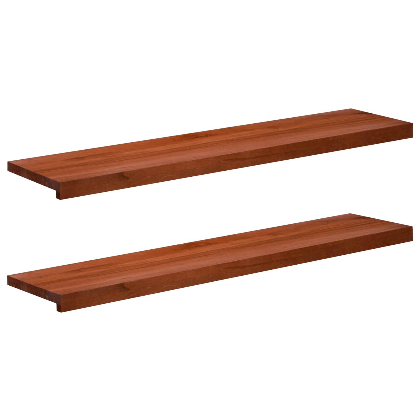 Παράθυρα 2 τμχ. Καφέ 110 x 30 x 2 cm Στερεό ξύλο οξιάς - Pakobazaar