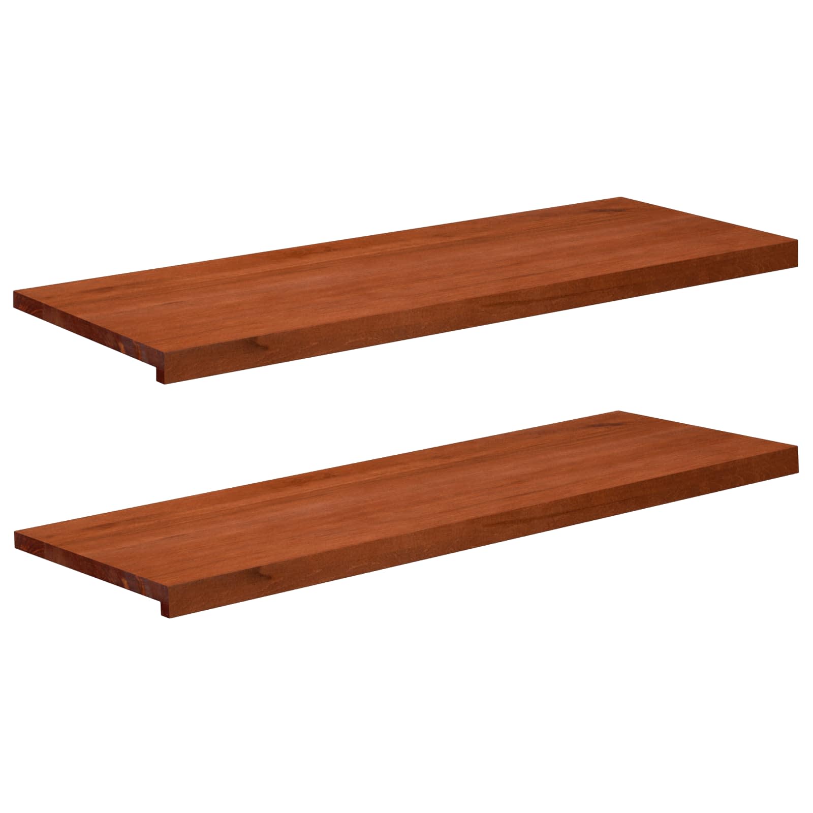 Παράθυρα 2 τμχ. Καφέ 120 x 40 x 2 cm Στερεό ξύλο οξιάς - Pakobazaar
