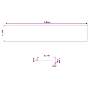 Παράθυρα 2 τμχ. Σκούρο Καφέ 100 x 20 x 2 cm Στερεό ξύλο οξιάς