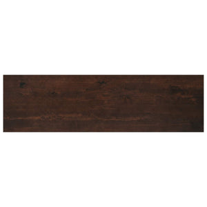 Παράθυρα 2 τμχ. Σκούρο Καφέ 140 x 40 x 2 cm Στερεό ξύλο οξιάς