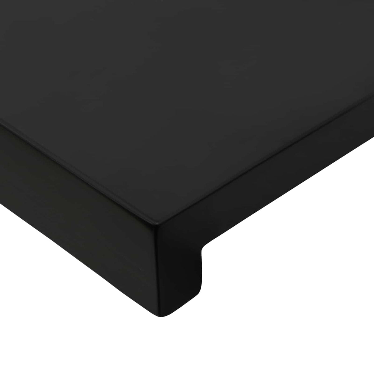 Παράθυρα 2 τμχ. Μαύρο 140 x 15 x 2 cm Στερεό ξύλο οξιάς