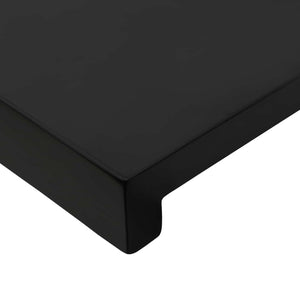 Παράθυρα 2 τμχ. Μαύρο 80x 20 x 2 εκ. Στερεό ξύλο οξιάς