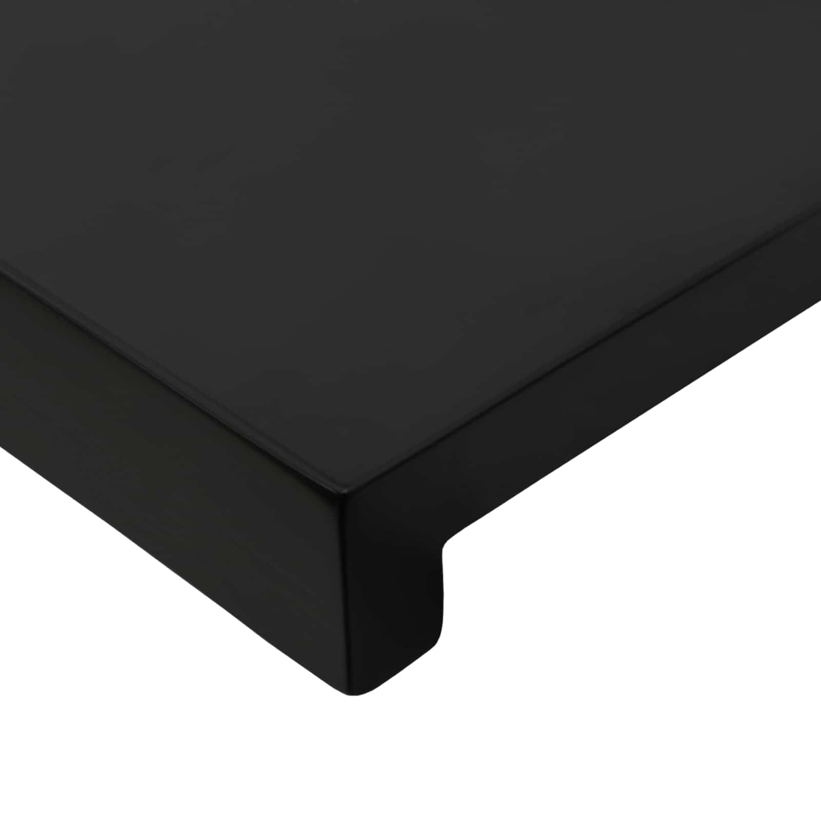 Παράθυρα 2 τμχ. Μαύρο 140 x 25 x 2 cm Στερεό ξύλο οξιάς