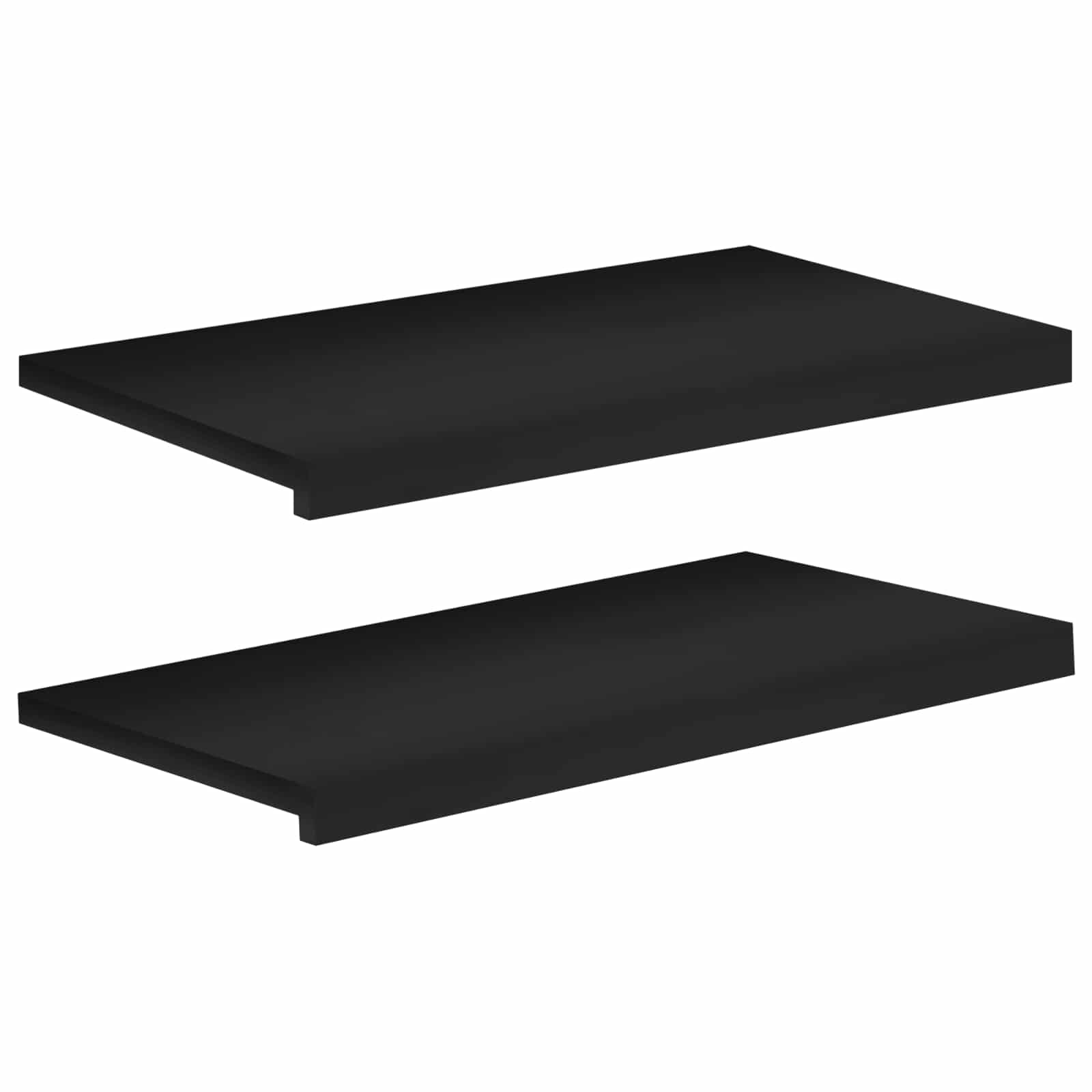 Παράθυρα 2 τμχ. Μαύρο 70 x 40 x 2 cm Στερεό ξύλο οξιάς