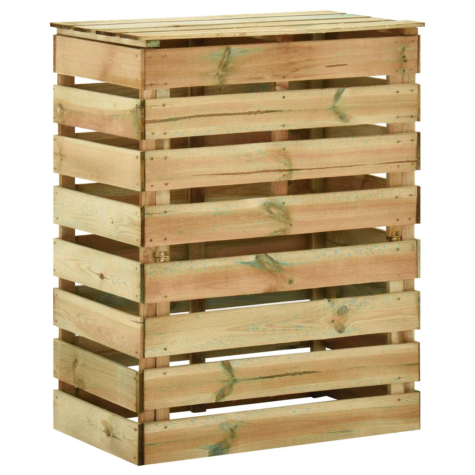 Σχάρωμα Κήπου 4 pcs Πράσινο 110 x 58 x 113 εκ Μασίφ Ξύλο Πεύκου