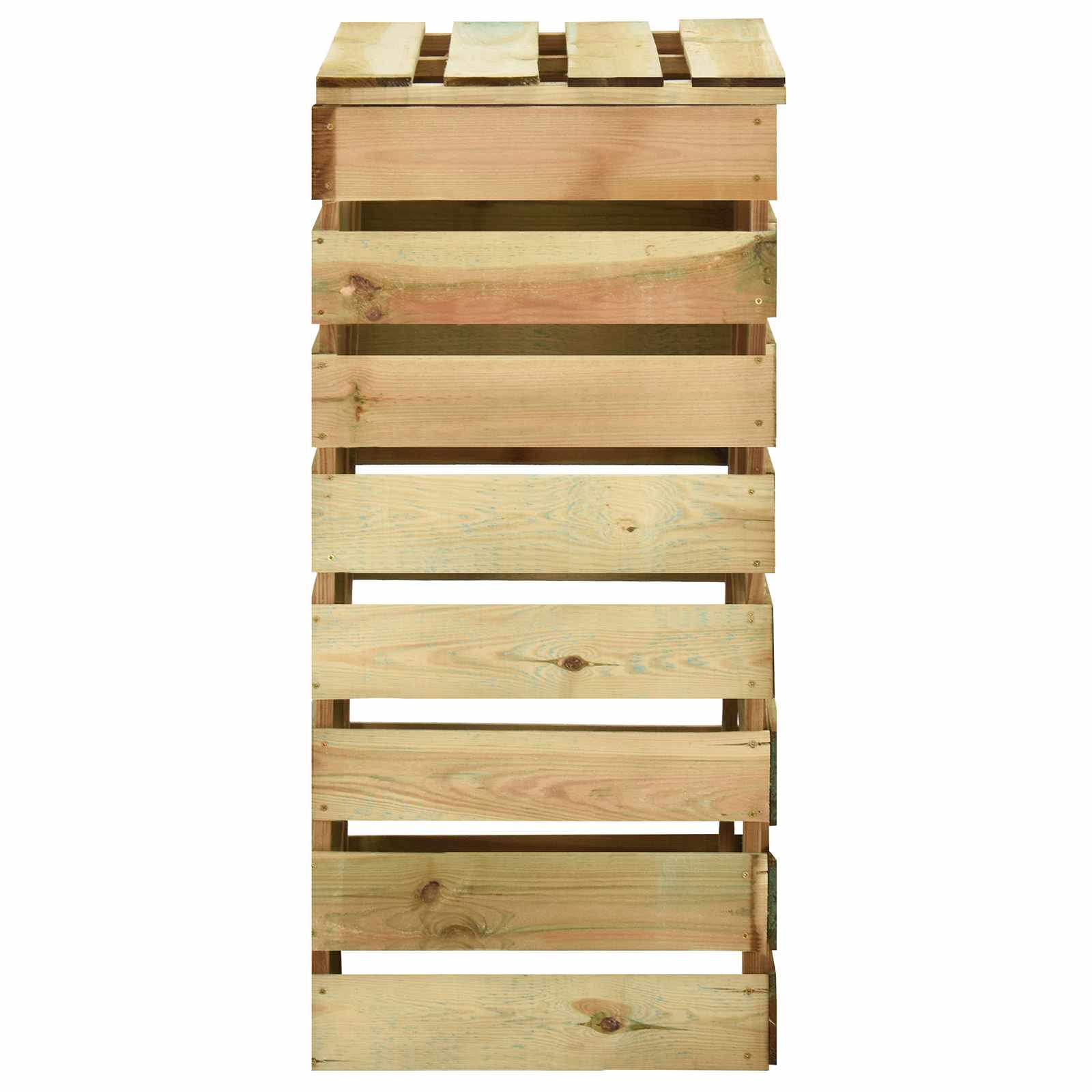 Σχάρωμα Κήπου 4 pcs Πράσινο 110 x 58 x 113 εκ Μασίφ Ξύλο Πεύκου