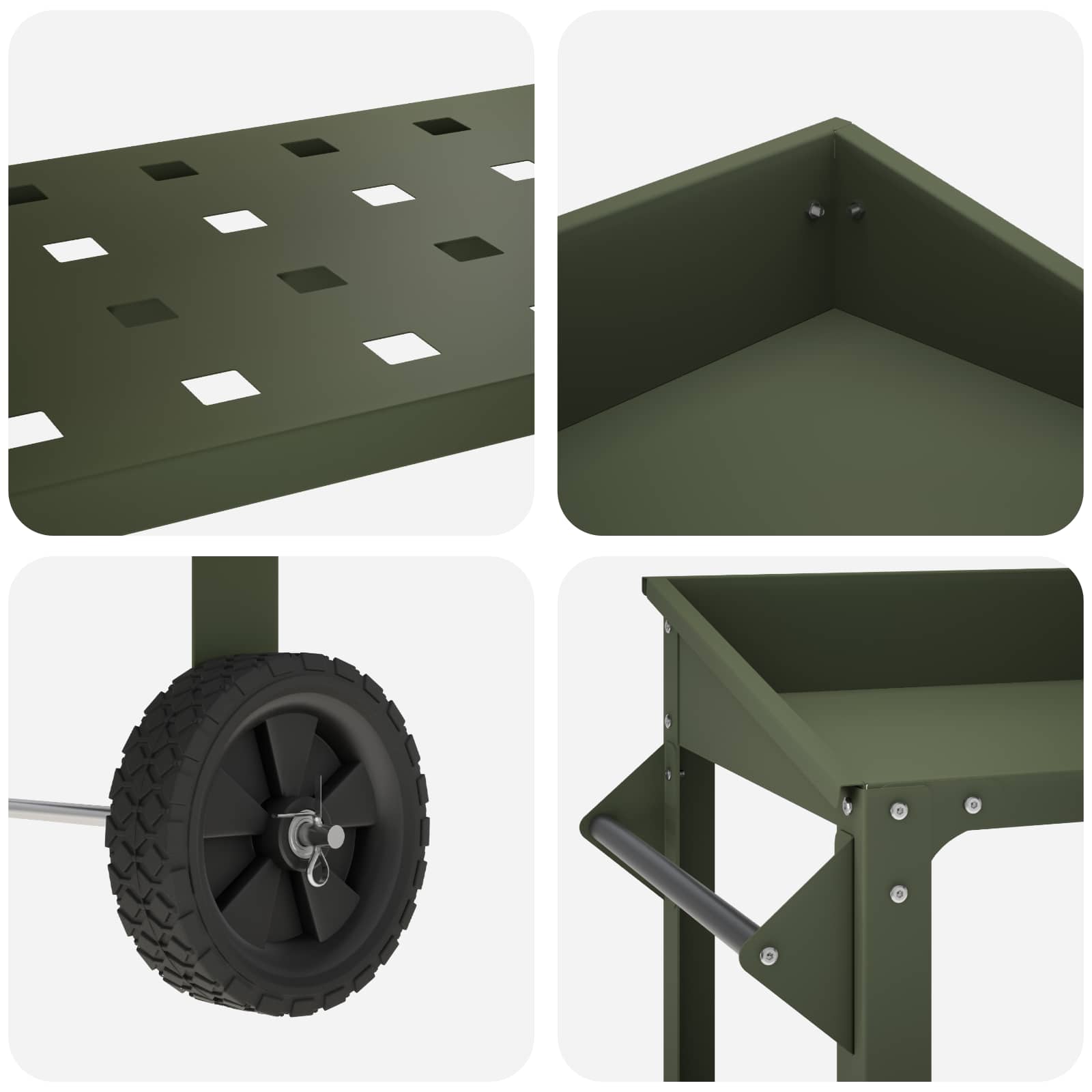 Τραπέζι Φυτεύσεων με Ρόδες 96 x 50 x 89 εκ. - Pakobazaar