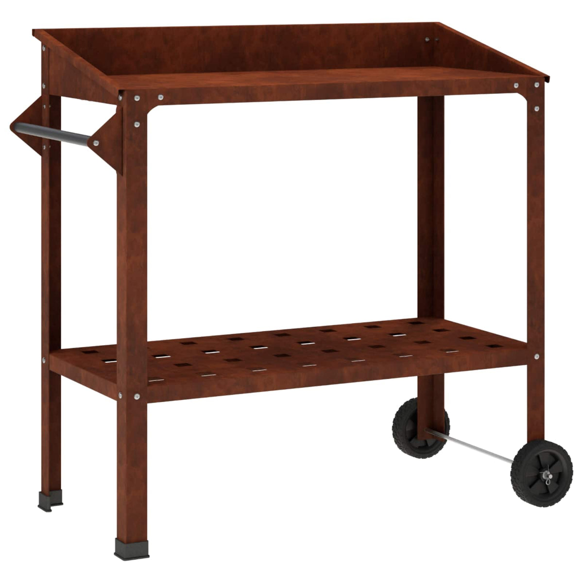 Τραπέζι Φυτεύσεων με Ρόδες Σκ rusty 96 x 50 x 89 εκ.
