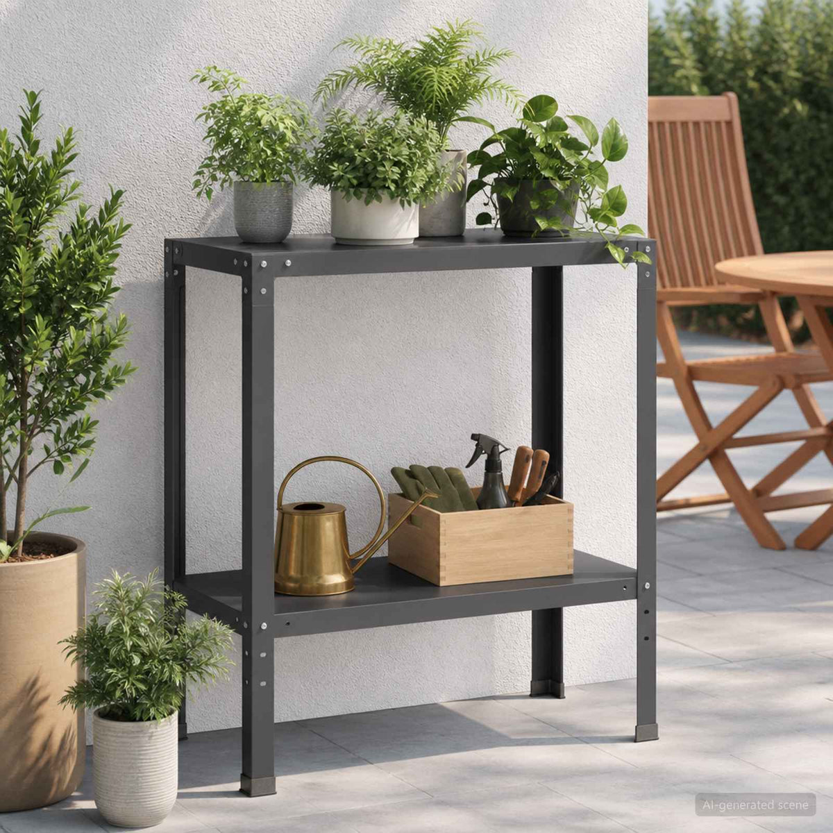 Τραπέζι φύτευσης 100 x 40 x 80 cm Χάλυβας με επίστρωση πούδρας