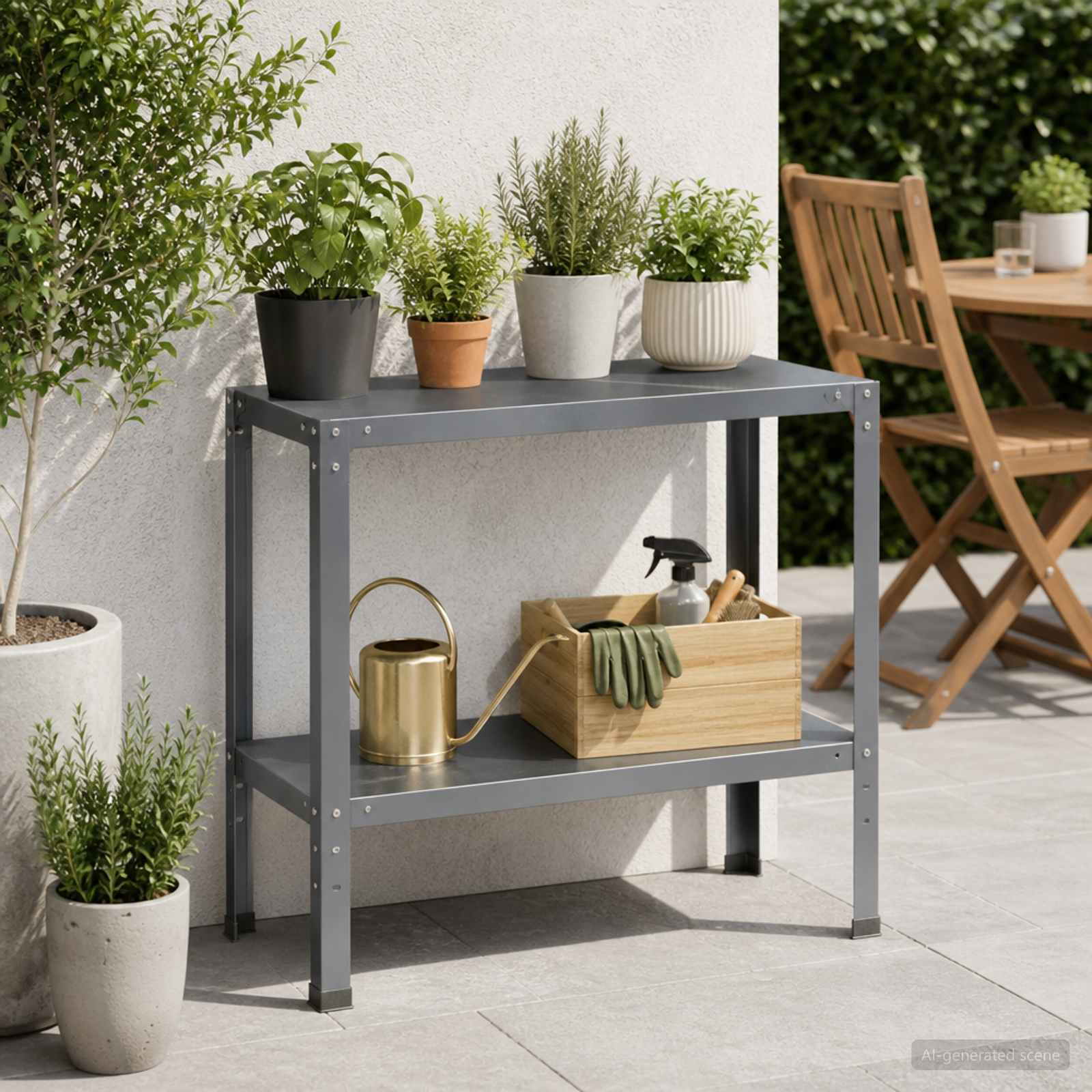 Τραπέζι φύτευσης 100 x 40 x 80 cm Χάλυβας με επίστρωση πούδρας - Pakobazaar