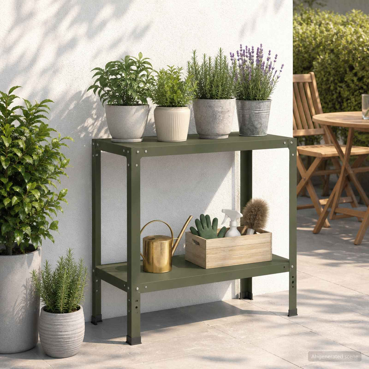 Τραπέζι φύτευσης 100 x 40 x 80 cm Χάλυβας με επίστρωση πούδρας - Pakobazaar