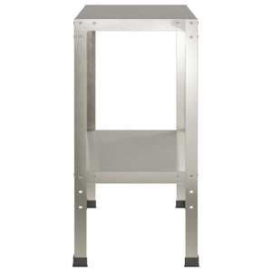 Τραπέζι φύτευσης 100 x 40 x 80 cm Ανοξείδωτο Ατσάλι Ασημί