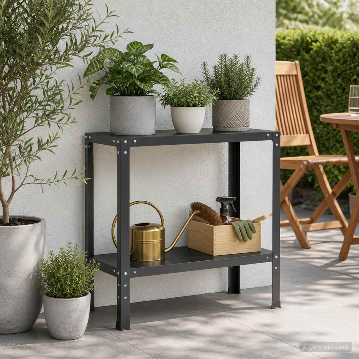 Τραπέζι φύτευσης 80 x 40 x 80 cm Χάλυβας με επίστρωση πούδρας