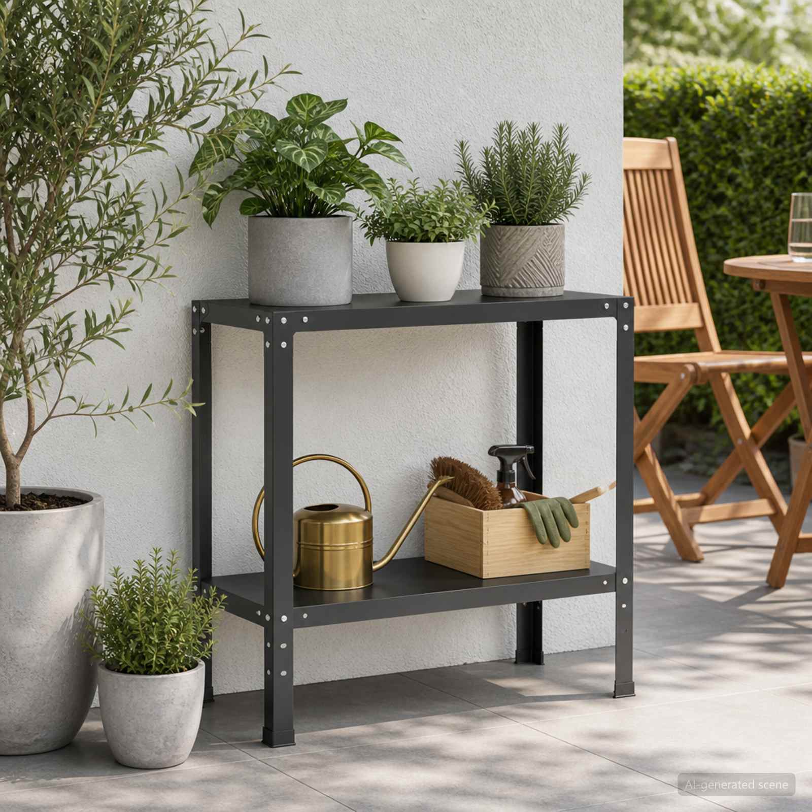Τραπέζι φύτευσης 80 x 40 x 80 cm Χάλυβας με επίστρωση πούδρας